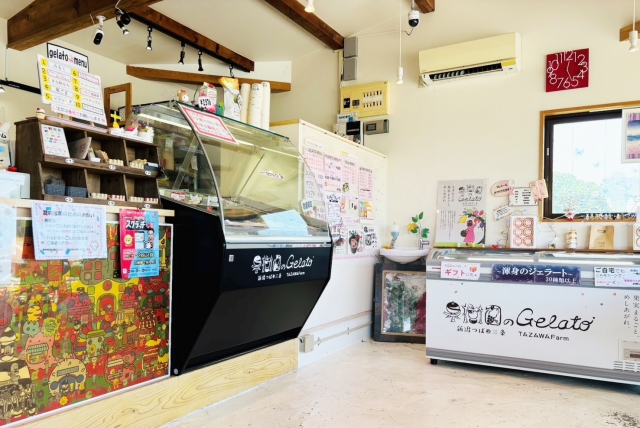 新潟・三条のジェラート田沢農園の店内2025年夏
